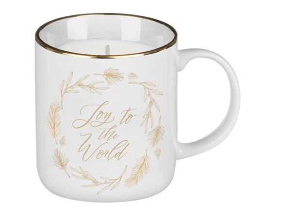 Candle in Mug Ceramic  Peace on Earth