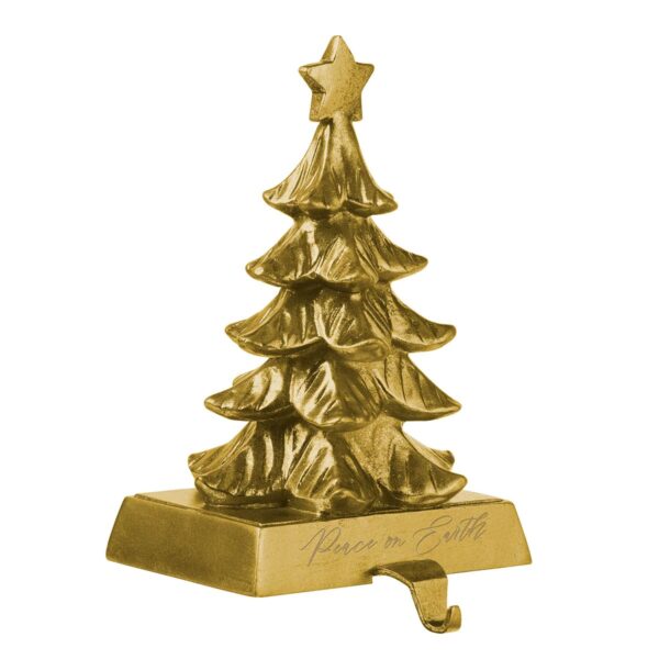 Stocking Holder Polyresin Peace on Earth
