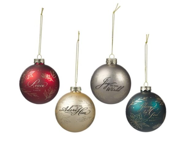 Ornament Set 4pc Traditional Christmas