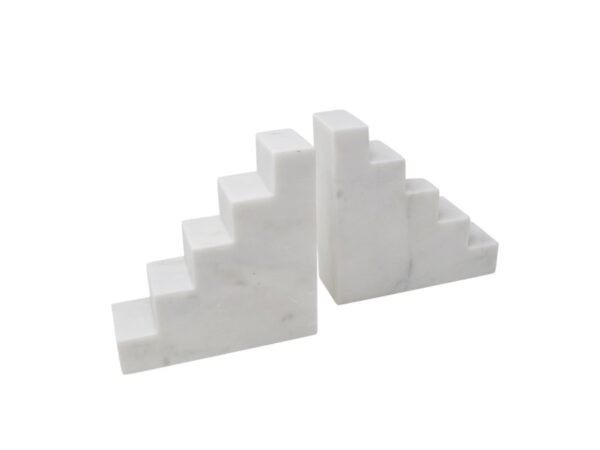 Set of 2 Marble Book Ends