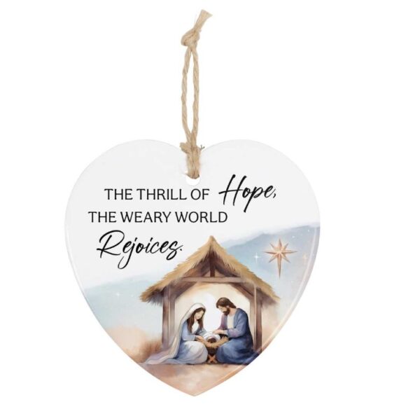 Christmas Heart Orn- Thrill of Hope