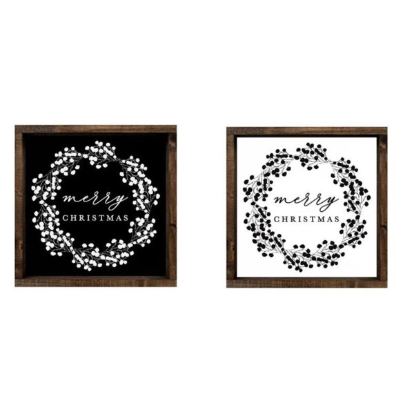2 asst Wreath signs