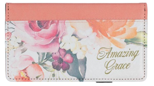 Checkbook Wallet Amazing Grace Floral