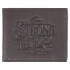 Wallet Leather Gray Strong in the Lord Eph. 6:10