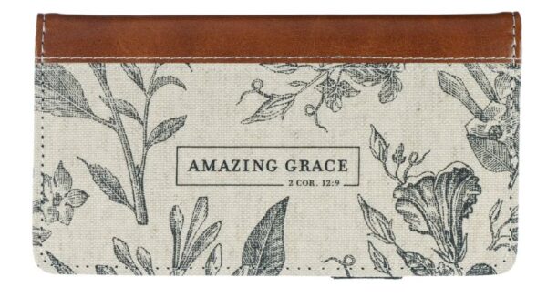 Checkbook Wallet Amazing Grace 2 Cor. 12:9