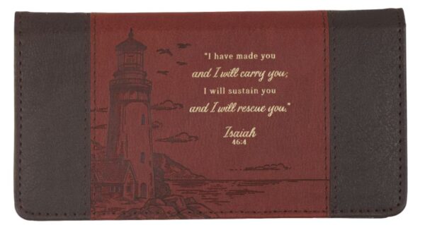 Checkbook Wallet Two-tone Brown I Will Carry You Isa. 46:4