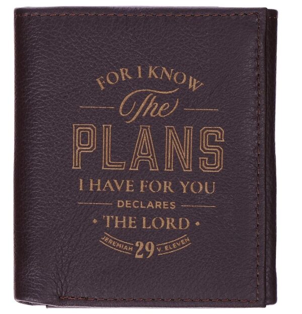Wallet Leather Black I Know the Plans Jer. 29:11