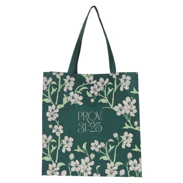 Tote Green Strength & Dignity Proverbs 31:25 - Image 2