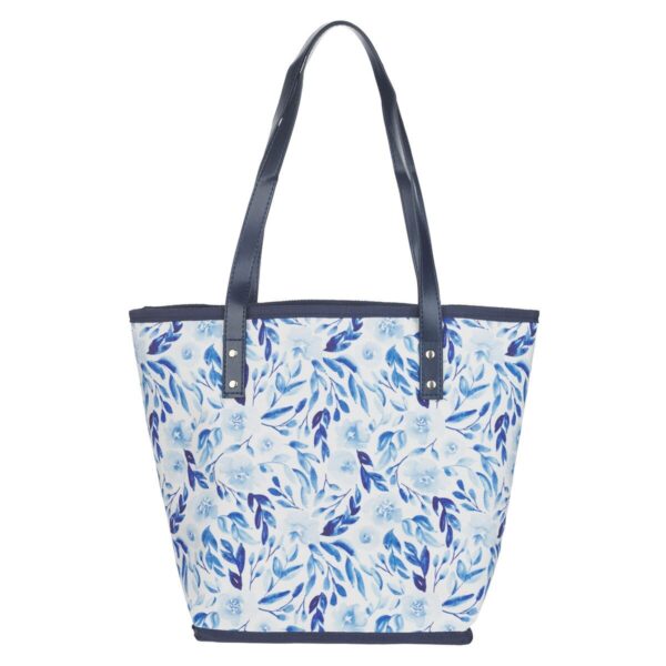 Tote Bag Blue Floral Trust Prov. 3:5 - Image 2