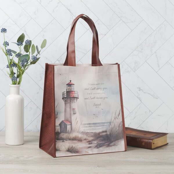 Tote Lighthouse I Will Carry You Isa. 46:4 - Image 2