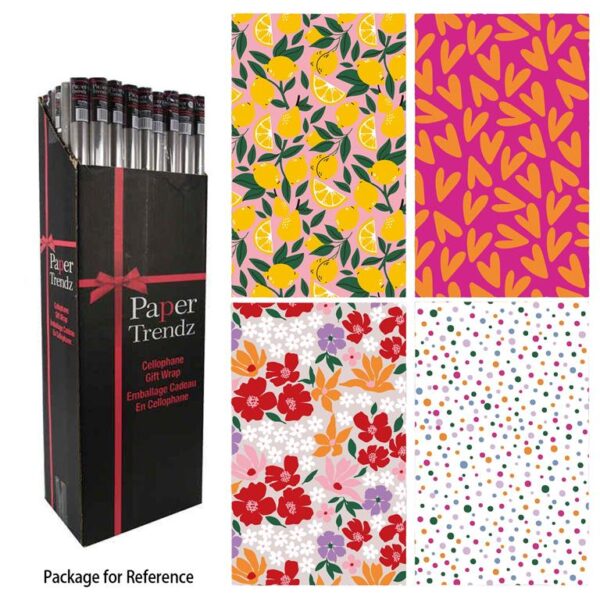 Single Roll Wrap, 27.55"x96" Assorted