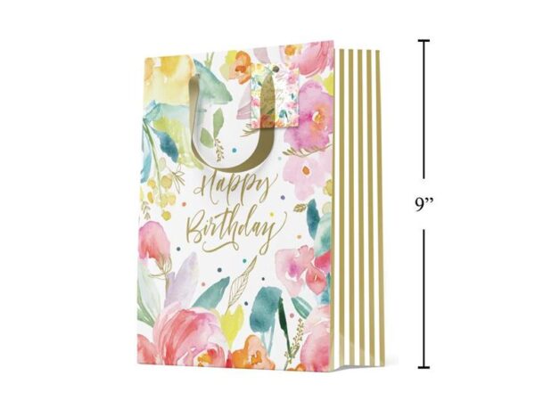 Medium Gift Bag, Floral  Bday