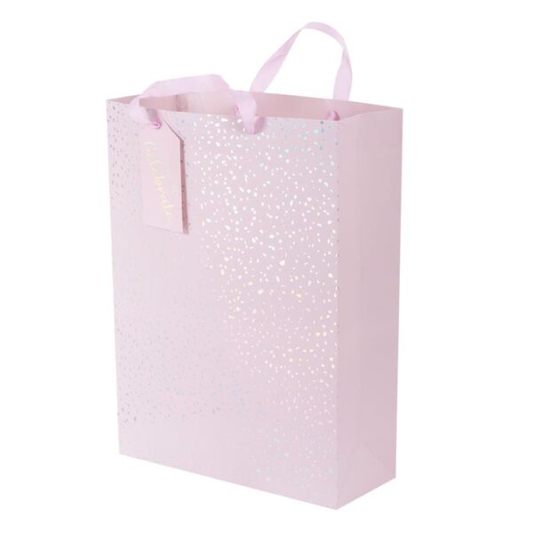Jumbo Gift Bag, Pink Spkle