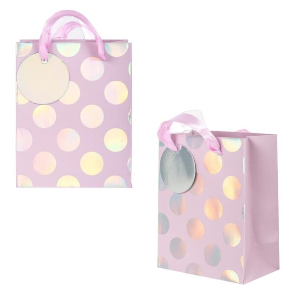Sml Gift Bag, Irid Dots