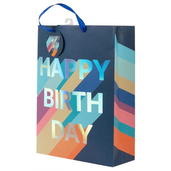 Jumbo Gift Bag, Navy  Bday