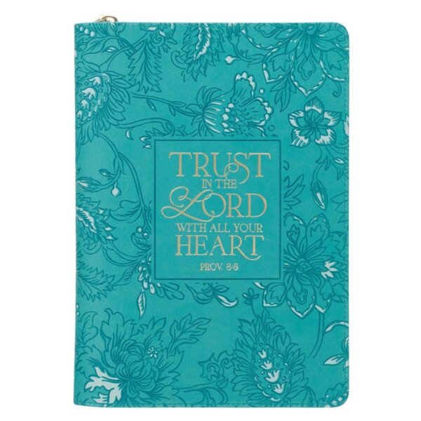 Journal Classic Zip Teal Trust in the Lord Prov. 3:5
