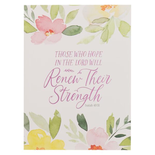 Notebook Bound Pink Floral Renew Their Strength Isa. 40:31