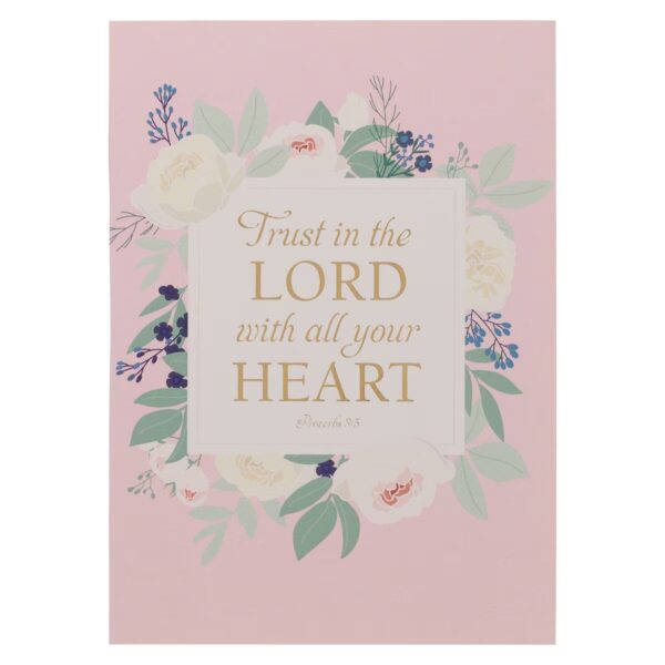 Notebook Bound Pink Floral Trust in the Lord Prov. 3:5