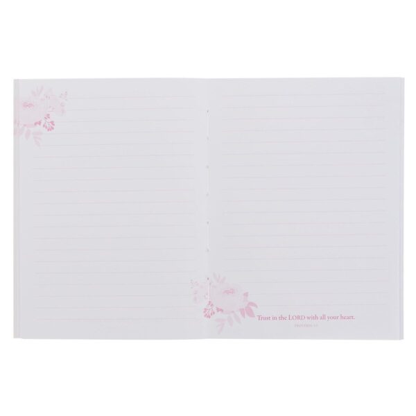 Notebook Bound Pink Floral Trust in the Lord Prov. 3:5 - Image 3
