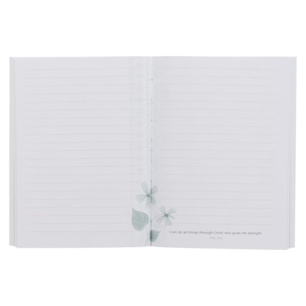 Notebook Bound Green All Things Through Christ Phil. 4:13 - Image 3