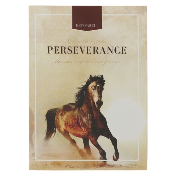 Notebook Bound Brown Run with Perseverance Heb. 12:1