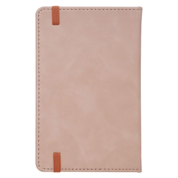 Small Notebook with Elastic Closure Faux Hardcover Pink Trust Prov. 3:5 - Image 2