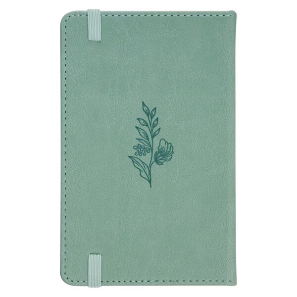 Small Notebook with Elastic Closure Faux Green Faith 2 Cor. 5:7 - Image 2