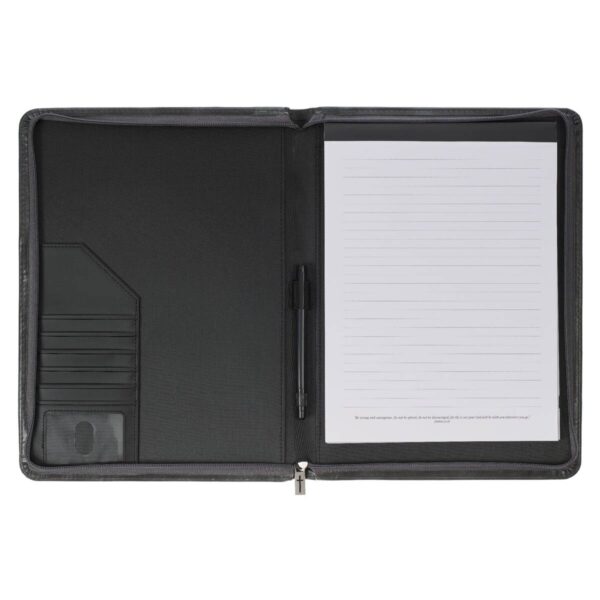 Padfolio Black Be Strong and Courageous Josh. 1:9 - Image 3