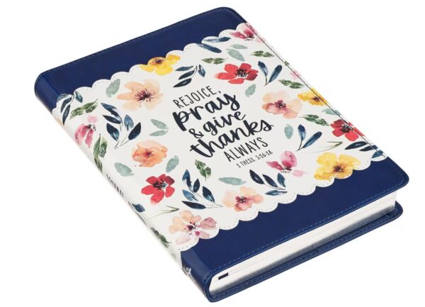 Journal Classic Floral Rejoice, Always 1 Thess. 5:16-18