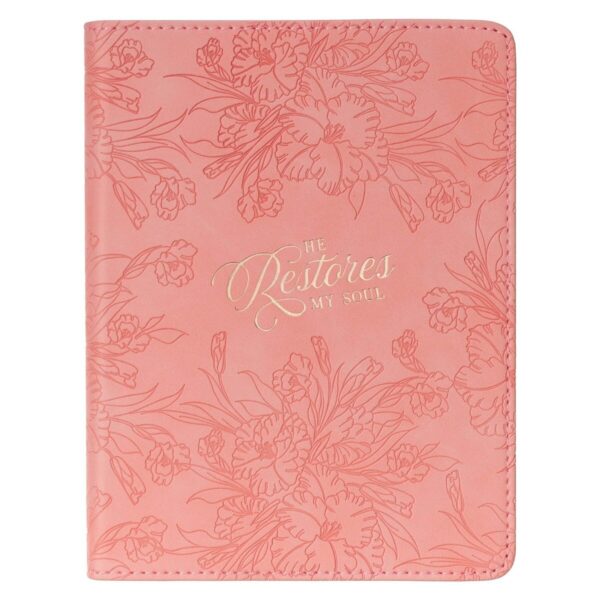 Journal Handy Pink He Restores My Soul Ps. 23:3