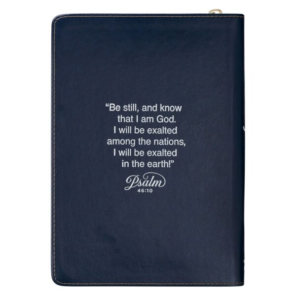 Journal Classic Zip Navy Be Still Ps. 46:10 - Image 2