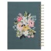Journal Wirebound Teal Floral Love the Lord Matt. 22:37 - Image 2