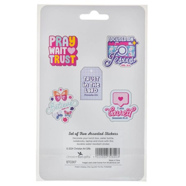 Sticker Set 5 pc. Girls Sticker Asst. - Image 2