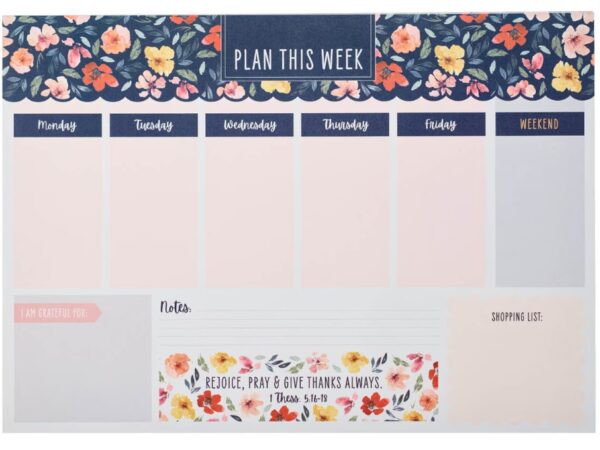 Weekly Planner Undated Rejoice Always 1 Thess. 5:16-18
