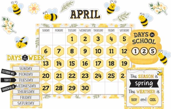 Buzzing Bees Calendar Bulletin Board - Image 2