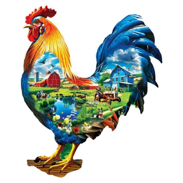 500 Pc Shaped Rooster Puzzle - The Rooster’s Song