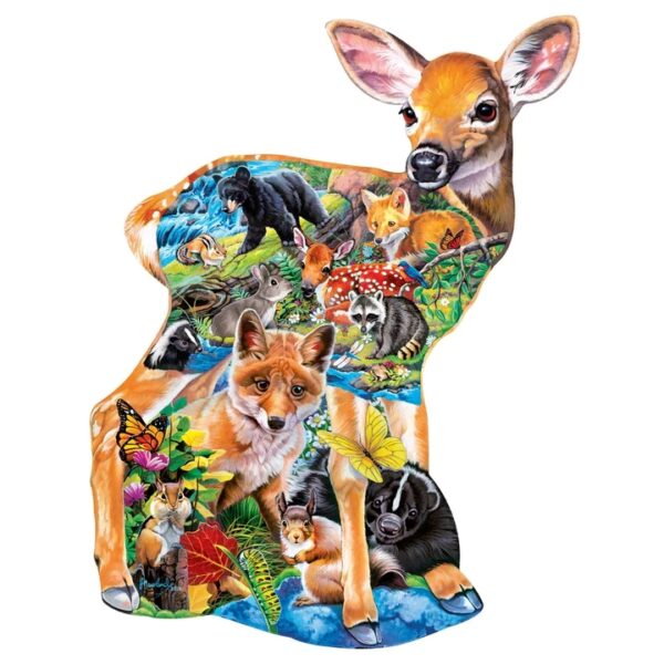 500 Pc Shaped Fawn Puzzle - Fawn Friends