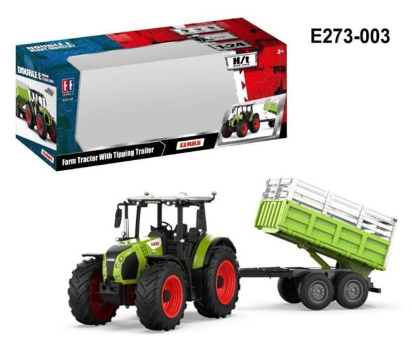 Double E 1:24 CLAAS Manual Agricultural Dump Trailer Set
