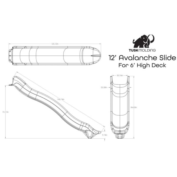 Avalanche Slide 12' - 6' Deck Height - Image 6